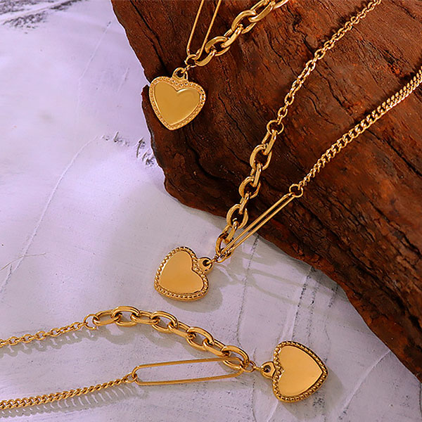 Collar Eslabones Amor Puro, Acero - Imagen 2